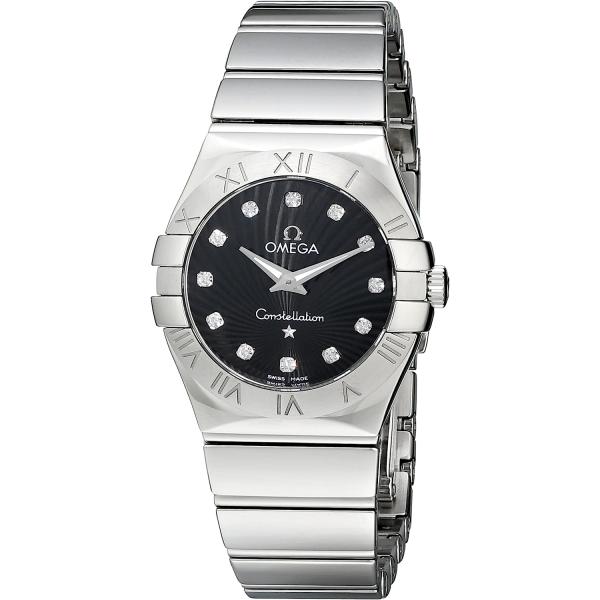 Omega Women's 123.10.27.60.51.002 Constellation Polished 27mm Analog Display Quartz Silver Watch