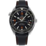 Omega Planet Ocean GMT Black Dial Rubber Strap Mens Watch 23232442201002