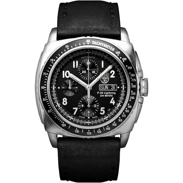 P-38 Lightning Automatic Chronograph - 9461 44mm / Black / Stainless Steel