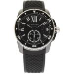 CARTIER New Calibre WSCA0006 Black Rubber Automatic Box/Paper/2YrWarranty #CA62