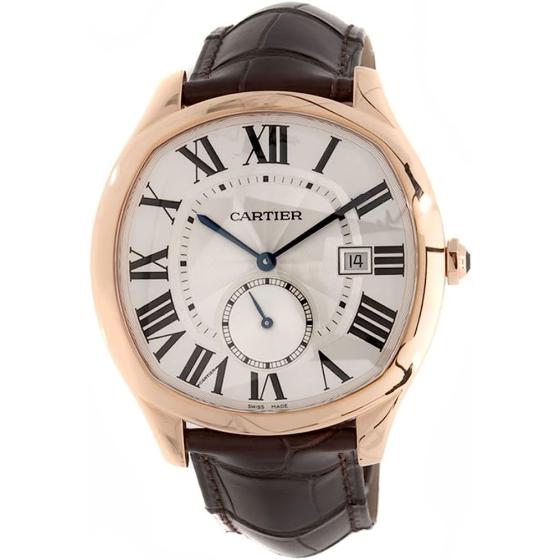 Cartier Drive Silver Dial 18KT Rosegold Automatic Men's Watch WGNM0003