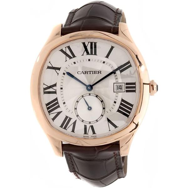Cartier Drive Silver Dial 18KT Rosegold Automatic Men's Watch WGNM0003