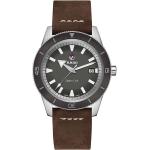Rado Men's Captain Cook Leather Swiss Automatic Watch, Gray