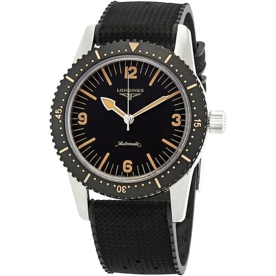 Longines Heritage Automatic Black Dial Men's Watch L2.822.4.56.9