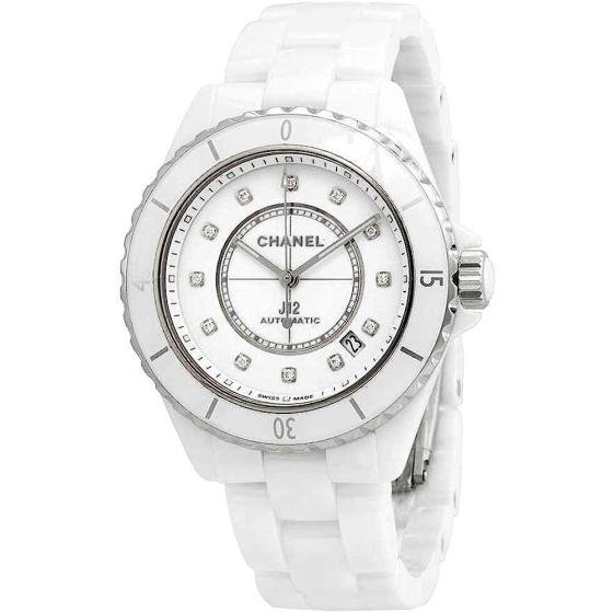 Chanel J12 Diamond White Dial Ladies Watch H5705