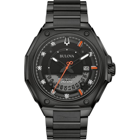 Bulova Marc Anthony Mens Series X Diamond Dial Black Ion-Plated Watch, Style: 98D183