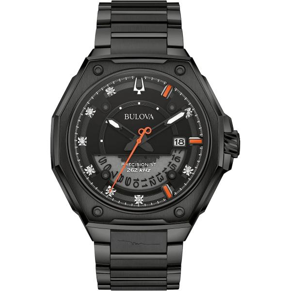Bulova Marc Anthony Mens Series X Diamond Dial Black Ion-Plated Watch, Style: 98D183