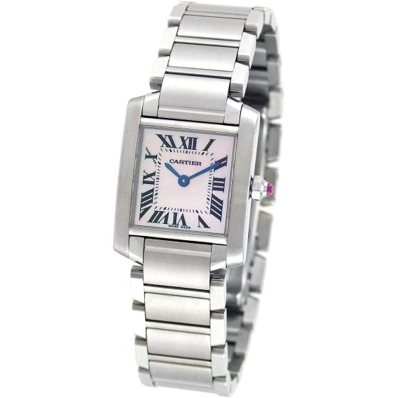 Cartier Women's W51028Q3 Tank Francaise Pink Mother of Pearl Watch