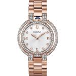 Bulova Womens Analogue Quartz Watch with Stainless Steel Strap 98R250
