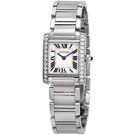 Cartier Tank Francaise Silver Dial Ladies Watch W4TA0008
