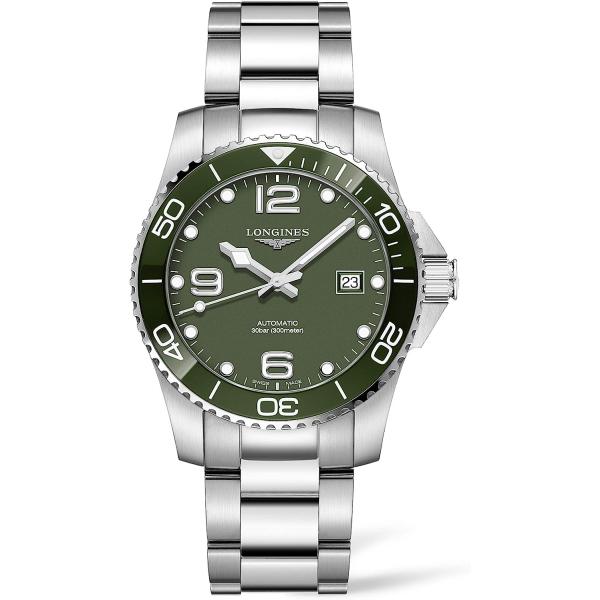 Longines orologio uomo HydroConquest verde 41mm automatico acciaio L3.781.4.06.6
