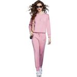 n/a Autumn Casual Sporty Pants Sets 2 Pieces Womens Outfits Winter Fashion Long Sleeve Hoodies Sweatshirt Trousers Suits Pink (Color : Pink, Size : XL Code)