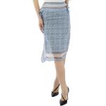 BURBERRY Monogram Print Scarf Detail Silk Pencil Skirt, Brand Size 4 (US Size 2)