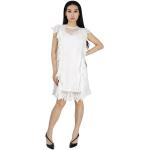 BURBERRY Nahla White Polka-dot and Scalloped Lace Tulle Dress, Brand Size 8 (US Size 6)