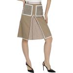 BURBERRY Wool Cashmere A-line Skirt With Box-pleat Detail, Brand Size 10 (US Size 8)