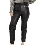 BURBERRY Black Studded Leather Trousers With Zip-detail, Brand Size 4 (US Size 2)