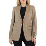 BURBERRY Ladies Pecan Melange Single-Breasted Blazer Jacket, Brand Size 6 (US Size 4)