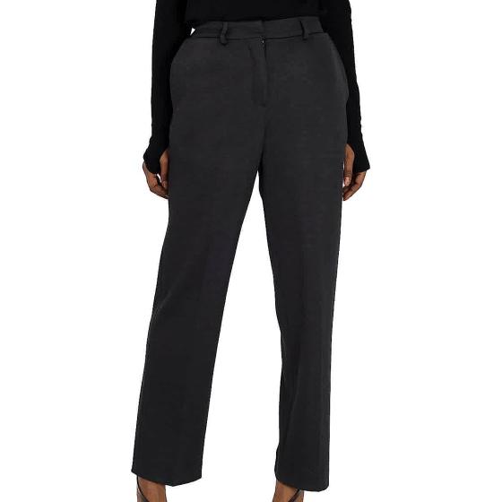 BURBERRY Ladies Charcoal Grey Straight Cashmere Trousers, Brand Size 4 (US Size 2)