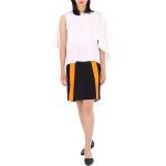 BURBERRY Ladies Optic White Cape Overlay Geometric Print Silk Dress, Brand Size 10 (US Size 8)