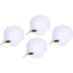 TopHeadwear Structured Adjustable Baseball Hat, White 4 Pack