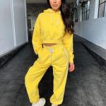 YUTRD ZCJUX Summer Hoodies Tracksuit Women Lounge Sports Wear 2 Piece Pants Set Sets Clothes Ensemble Femme (Color : B, Size : Medium)