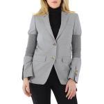 BURBERRY Ladies Ribbed-Panel Single-Breasted Wool Blazer Jacket