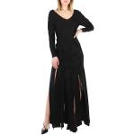 BURBERRY Ladies Black Anatori Long-Sleeve Panelled Knit Gown