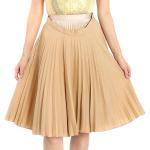 Burberry Ladies Sandbank Layered Pleated Skirt