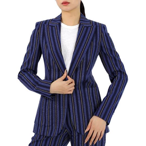 BURBERRY Queenspark Wool Blend Stripe Blazer