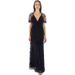 BURBERRY Velvet Leaf Cap-Sleeve Gown, Brand Size 10 (US Size 8)