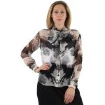 Burberry Ladies Monochrome Deer Print Silk Chiffon Pussy-bow Blouse, Brand Size 2 (US Size 0)
