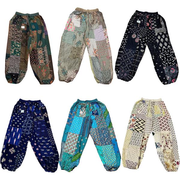 Ethinic Craft Hub? Wholesale Lots Pcs Harem Pants for Women Patchwork Yoga Boho Palazzo Maternity PJ Clothing