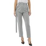 BURBERRY Ladies Heather Melange Strap Detail Jersey Tailored Trousers, Brand Size 12 (US Size 10)