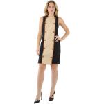 BURBERRY Stretch Wool Sleeveless Dress with Leather-Trim, Brand Size 8 (US Size 6) Black
