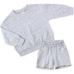 QueenLine 10Sets Bulk Items Wholesale Children Sets Long Sleeves Pullover Tops Hoodie + Shorts Two Piece Sets Casual Solid Tracksuits Grey 160cm
