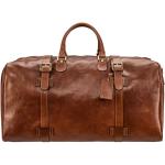 Maxwell Scott | Mens Quality Leather Extra Large Travel Bag | The FleroEL | Handmade In Italy | Chestnut Tan Brown