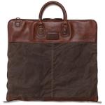 Moore & Giles Gravely Garment Bag Ventile Olive and Titan Milled Brown