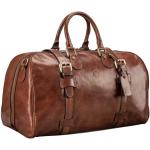 Quality Leather Medium Weekend Bag | The FleroM | Handcrafted In Italy | Chestnut Tan Brown