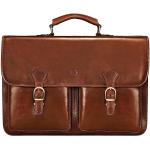 Maxwell Scott | Mens Luxury Leather 17” Laptop Briefcase Satchel | The Loreto Large | Business Travel Bag