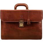 Maxwell Scott | Personalized Mens Quality Leather 17" Laptop 3 Section Briefcase | The Paolo Large | Travel Bag