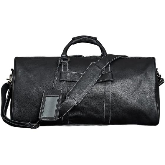 FEER Hand Luggage Bag Travel Bag Geunine Leather Large Capacity Single Shoulder Messenger for 15 Inch Laptop (Color : A, Size : One Size)