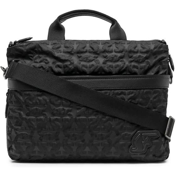 SALVATORE FERRAGAMO Nylon SF Business Bag In Black