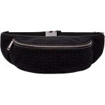 FENDI FF Woven Black Canvas Belt Bag