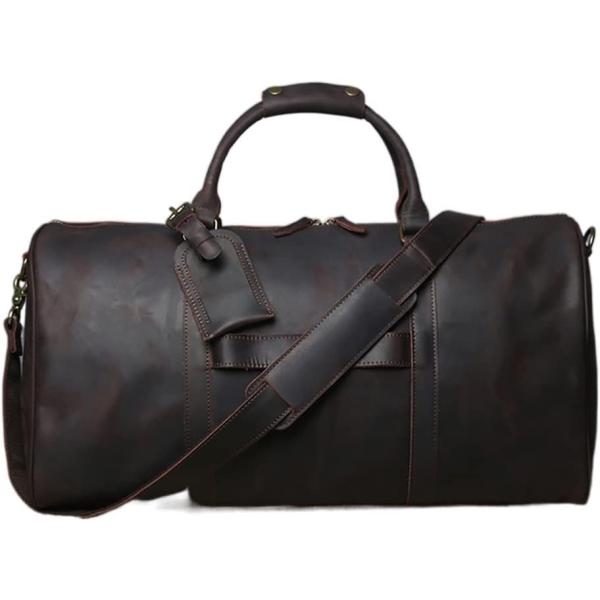 LIUJUN Men's Hand Luggage Bag Travel Bag Geunine Leather Large Capacity Single Shoulder Messenger For 15 Inch Laptop (Color : E, Size : 1)