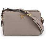 Prada Women's Gray Vitello Phenix Leather Crossbody 1BH079