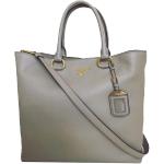 Prada Women's Gray Vitello Phenix Shopping Tote Top Handle Bag Shoulder Bag 1BG865