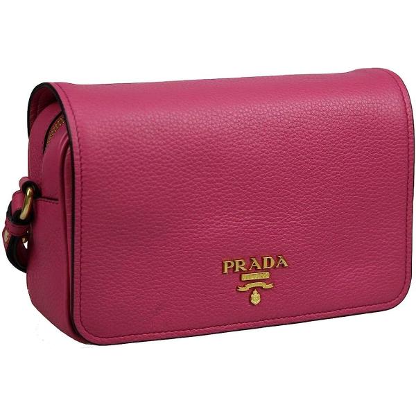 Prada Women's 1BD163 Pink Leather Shoulder Bag