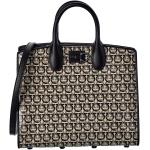 SALVATORE FERRAGAMO Studio Box Monogram Print Tote Bag