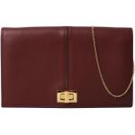 FENDI Peekaboo Brown Leather Zucca Chain Wallet Clutch Bag 8M0414