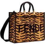 FENDI Womens Sunshine Tiger Canvas Tote 8BH386